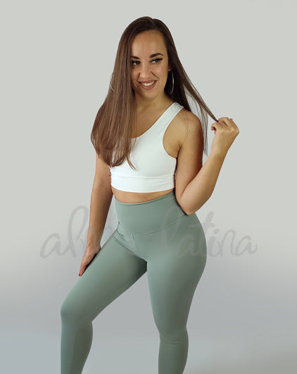 Leggings Frunce Verde Menta