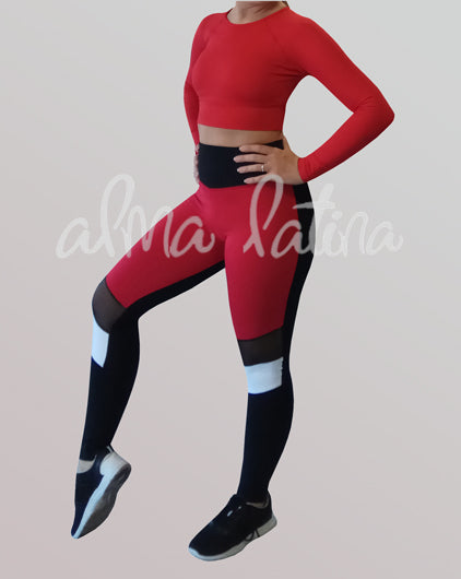 Leggings Rojo y negro