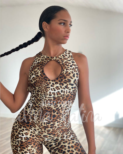 Yemayá Animal Print Jumpsuit