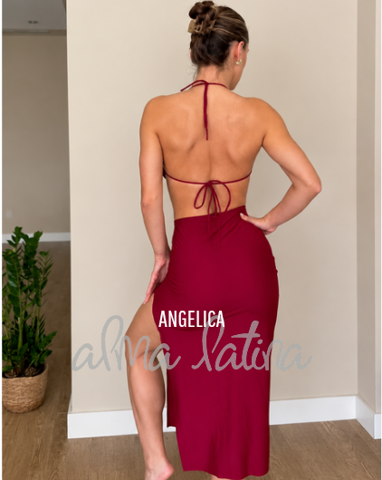 Falda Atenea Burdeos