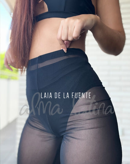 Pantalón Alma Transparencias Negro