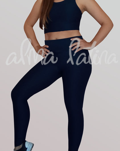 Leggings Brocado Azul Marino