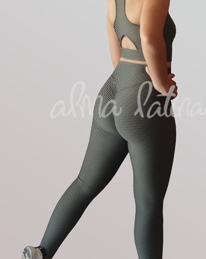 Leggings Brocado Verde Militar