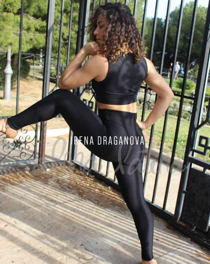 Leggings Brocado Negro