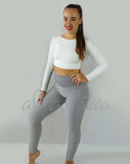 Leggings Brocado Gris