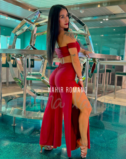 Pantalón Alma Open Burdeos