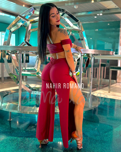 Pantalón Alma Open Burdeos