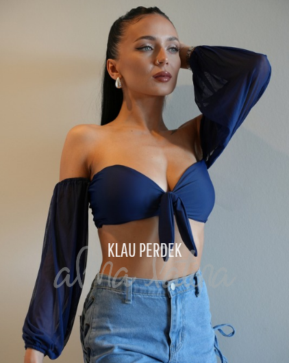 Top Aura Elegant Azul Marino