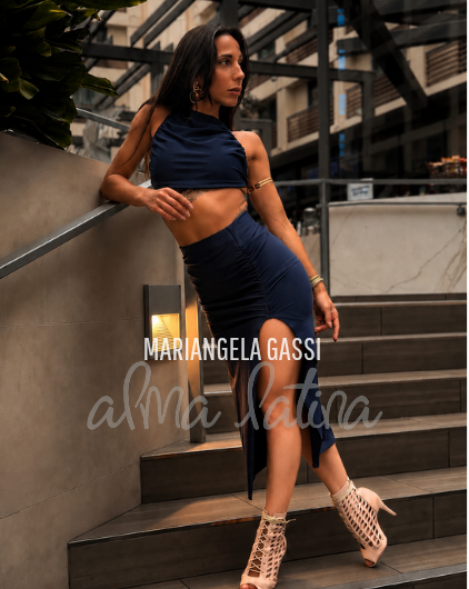 Falda Atenea Azul marino