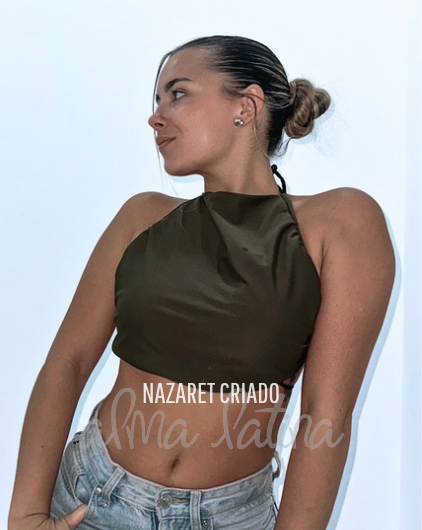 Top Guajira Corto Verde militar