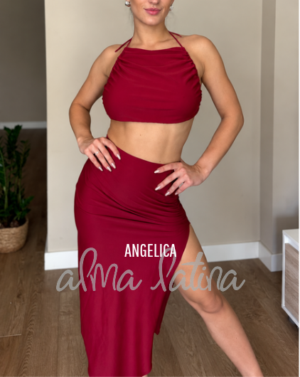 Falda Atenea Burdeos