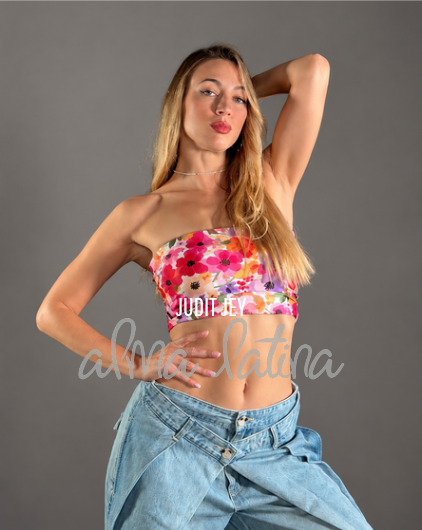 Top Bustier Flores