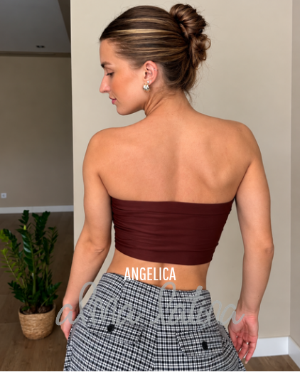Top Bustier Marrón