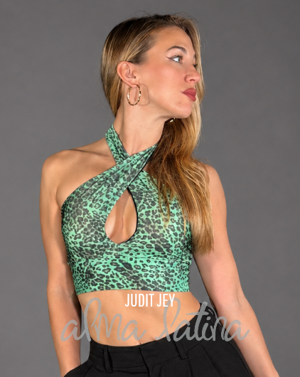Top Sensual Day Leopardo verde