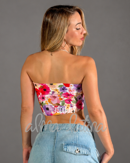 Top Bustier Flores